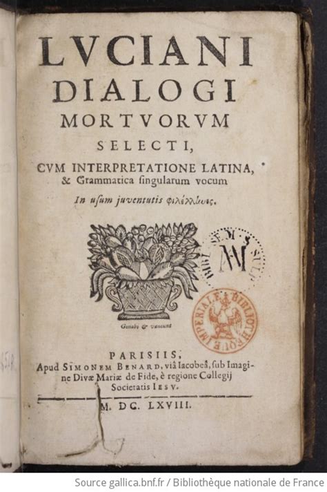 SULL'ORDINAMENTO DEI „DIALOGI MORTUORUM 